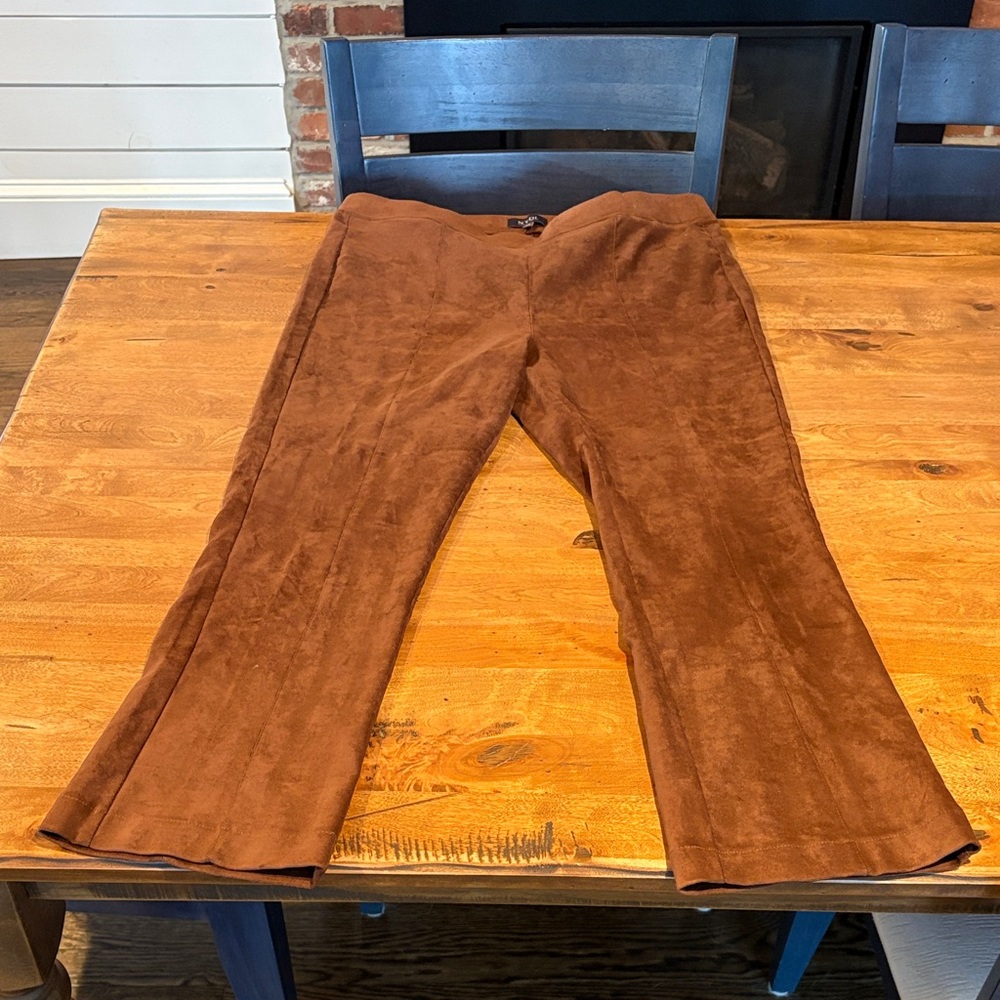 NYDJ Chocolate Brown Suede Pants